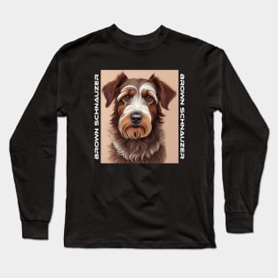 Brown Schnauzer Long Sleeve T-Shirt